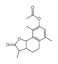 (3,6,9-trimethyl-2-oxo-3a,4,5,9b-tetrahydro-3H-benzo[g][1]benzofuran-8-yl) acetate Structure