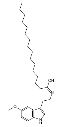 N-[2-(5-methoxy-1H-indol-3-yl)ethyl]hexadecanamide结构式