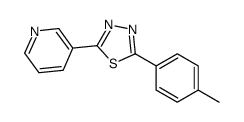 2-(4-methylphenyl)-5-pyridin-3-yl-1,3,4-thiadiazole结构式