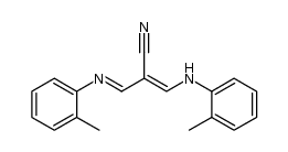 3-O-tolylamino-2-[(o-tolylimino)methyl]acrylonitrile Structure