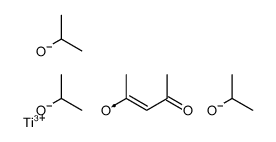 (pentane-2,4-dionato-O,O')tris(propan-2-olato)titanium structure