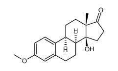 (8α)-14β-Hydroxy-3-methoxyestra-1,3,5(10)-trien-17-one结构式