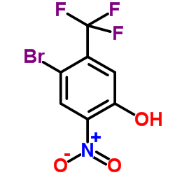 4-Bromo-2-nitro-5-(trifluoromethyl)phenol结构式