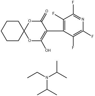 N-Ethyl-N-isopropylpropan-2-aminium 4-Oxo-3-(perfluoropyridin-4-yl)-1,5-dioxaspiro[5.5]undec-2-en-2-olate >= picture