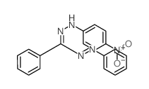 N-anilino-N-(4-nitrophenyl)imino-benzenecarboximidamide结构式