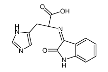 (2S)-3-(1H-imidazol-5-yl)-2-[(2-oxoindol-3-yl)amino]propanoic acid结构式
