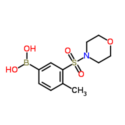 4-甲基-3-(吗啉代磺酰)苯基硼酸结构式