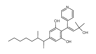 4-[2,6-Dihydroxy-4-(3-methyl-2-octyl)phenyl]-2-methyl-4-(4-pyridyl)but-3-en-2-ol Structure