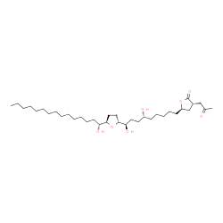 (3S,5R)-5-[(6R,9R)-6,9-dihydroxy-9-[(2R,5R)-5-[(1R)-1-hydroxypentadecy l]oxolan-2-yl]nonyl]-3-(2-oxopropyl)oxolan-2-one结构式