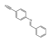 4-(benzylideneamino)benzonitrile Structure
