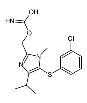 [5-(3-chlorophenyl)sulfanyl-1-methyl-4-propan-2-ylimidazol-2-yl]methyl carbamate结构式