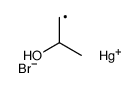 bromo(2-hydroxypropyl)mercury Structure