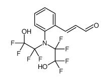 3-[2-[bis(1,1,2,2-tetrafluoro-2-hydroxyethyl)amino]phenyl]prop-2-enal Structure