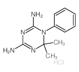 1,3,5-Triazine-2, 4-diamine, 5,6-dihydro-6,6-dimethyl-5-phenyl-, monohydrochloride结构式