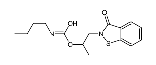 1-(3-oxo-1,2-benzothiazol-2-yl)propan-2-yl N-butylcarbamate结构式