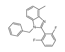 1-benzyl-2-(2,6-difluorophenyl)-4-methylbenzimidazole结构式