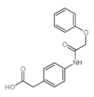 Benzeneacetic acid, 4-[(2-phenoxyacetyl)amino]- structure