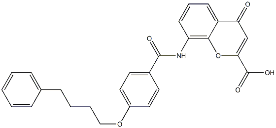 4-Oxo-8-[4-(4-phenylbutoxy)benzoylaMino]-4H-1-benzopyran-2-carboxylic Acid Structure