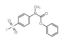 Carbanilic acid,p-(fluorosulfonyl)-N-methyl-, phenyl ester (8CI) Structure