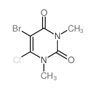 2,4(1H,3H)-Pyrimidinedione, 5-bromo-6-chloro-1,3-dimethyl-结构式