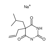 sodium 5-allyl-5-isobutylbarbiturate structure