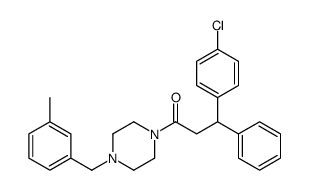 3-(4-chlorophenyl)-1-[4-[(3-methylphenyl)methyl]piperazin-1-yl]-3-phenylpropan-1-one Structure