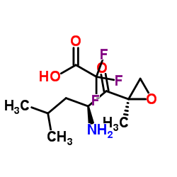 (2S)-2-Amino-4-methyl-1-[(2R)-2-methyloxiranyl]-1-pentanone trifluoroacetate Structure