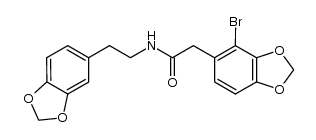 N-[(3,4-methylenedioxy)phenethyl]-2-bromo-3,4-(methylenedioxy)phenylacetamide结构式