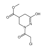 4-Pyridazinecarboxylic acid, 2-(chloroacetyl)hexahydro-6-oxo-, methyl ester (9CI) structure