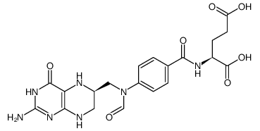 2-[4-[(2-amino-4-oxo-5,6,7,8-tetrahydro-1H-pteridin-6-yl)methyl-formyl-amino]benzoyl]aminopentanedioic acid结构式