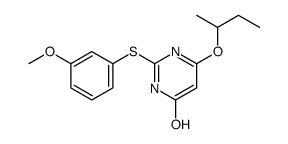 4-butan-2-yloxy-2-(3-methoxyphenyl)sulfanyl-1H-pyrimidin-6-one结构式