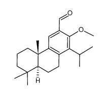 3-Phenanthrenecarboxaldehyde, 4b,5,6,7,8,8a,9,10-octahydro-2-methoxy-4b,8,8-trimethyl-1-(1-methylethyl)-, (4bS,8aS)- Structure