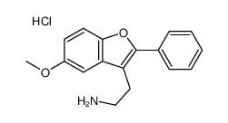 2-(5-methoxy-2-phenyl-1-benzofuran-3-yl)ethylazanium,chloride Structure