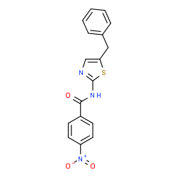 N-(5-benzylthiazol-2-yl)-4-nitrobenzamide结构式