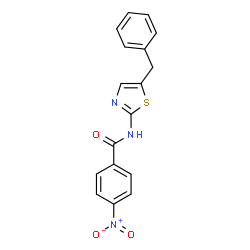 N-(5-benzylthiazol-2-yl)-4-nitrobenzamide structure