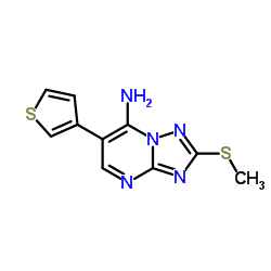 2-(Methylsulfanyl)-6-(3-thienyl)[1,2,4]triazolo[1,5-a]pyrimidin-7-amine Structure