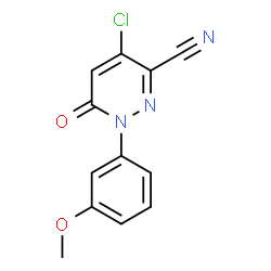4-Chloro-1-(3-methoxyphenyl)-6-oxo-1,6-dihydro-3-pyridazinecarbonitrile结构式