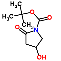 (r)-(+)-1-boc-4-hydroxy-2-pyrrolidinone structure