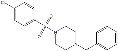 1-benzyl-4-((4-chlorophenyl)sulfonyl)piperazine结构式