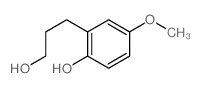 2-(3-hydroxypropyl)-4-methoxy-phenol结构式