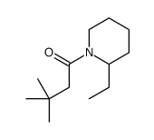 Piperidine, 1-(3,3-dimethyl-1-oxobutyl)-2-ethyl- (9CI) structure