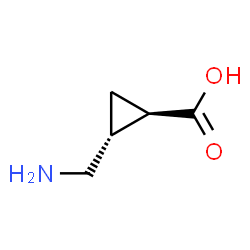 2-(Aminomethyl)cyclopropanecarboxylic acid structure