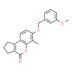 7-[(3-methoxyphenyl)methoxy]-6-methyl-2,3-dihydro-1H-cyclopenta[c]chromen-4-one structure