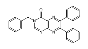 3-benzyl-6,7-diphenyl-3H-pteridin-4-one Structure