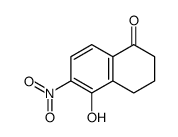 5-hydroxy-6-nitro-3,4-dihydro-2H-naphthalen-1-one结构式