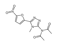 N-acetyl-N-[4-methyl-5-(5-nitrofuran-2-yl)-1,2,4-triazol-3-yl]acetamide Structure