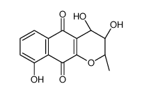 (2R,3R,4R)-3,4,9-trihydroxy-2-methyl-3,4-dihydro-2H-benzo[g]chromene-5,10-dione结构式