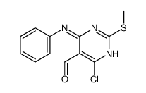 4-anilino-6-chloro-2-methylsulfanylpyrimidine-5-carbaldehyde Structure