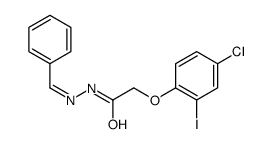N-(benzylideneamino)-2-(4-chloro-2-iodophenoxy)acetamide Structure