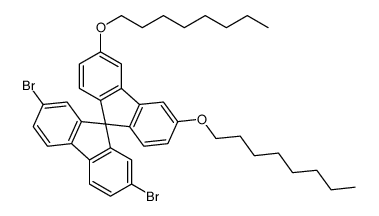 2',7'-dibromo-3,6-dioctoxy-9,9'-spirobi[fluorene] Structure